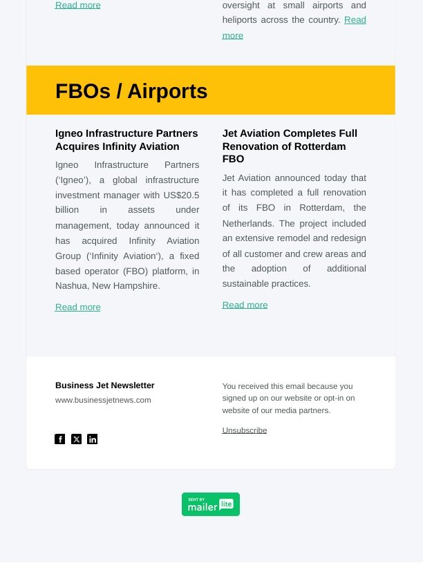 BusinessJetNews.com Newsletter Issue 1, Page 4.